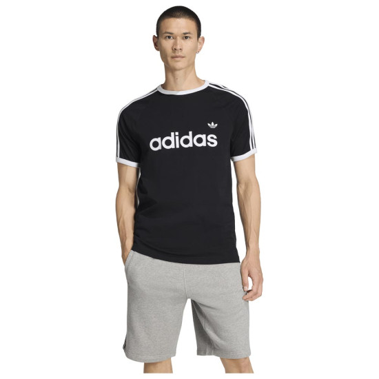 Adidas Ανδρική κοντομάνικη μπλούζα Essentials 3-Stripes Slim Ringer T-Shirt